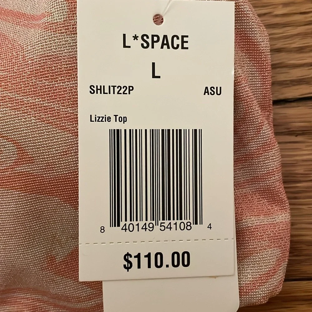 l*space Shimmer All Swirled Up‎ Lizzie Pullover Tank Style Bikini Top